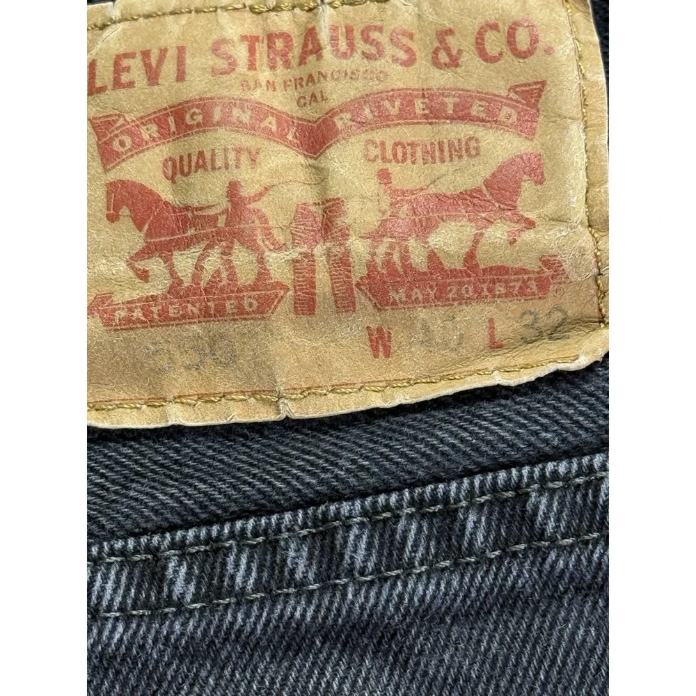 Vintage Levis 505 Jeans‎ Black Denim Mens 40x32 Pants Relaxed Fit Faded Casual